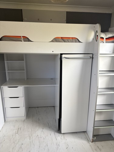Cabin high bed white - ,