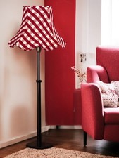 Red gingham check table