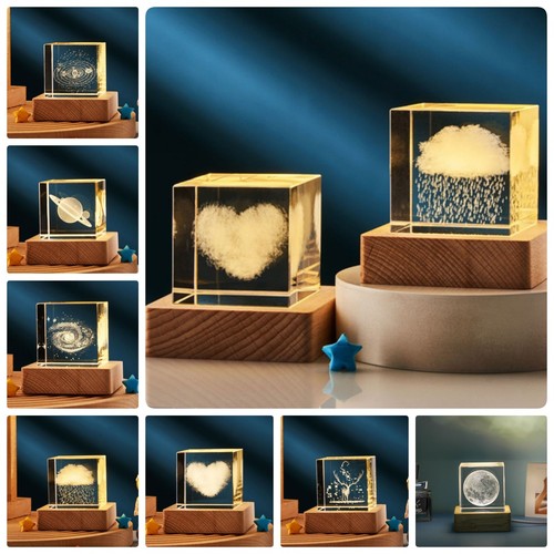 Crystal cube led night - crystal,