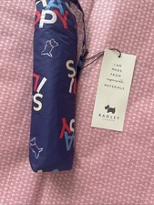 Radley Navy Umbrella HAPPY