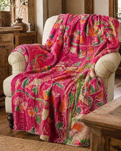 New artisan kantha bedspread - artisan,