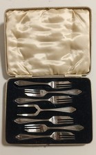 Set of 6 Silver Plate Cake