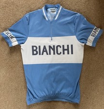 Bianchi Retro Style Cycling Jersey. Size L