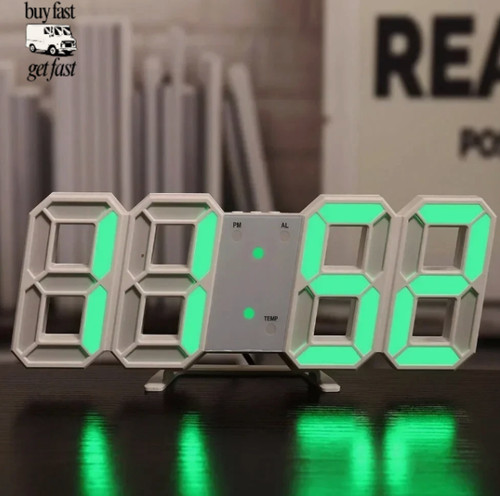 Digital wall clock - 3d,