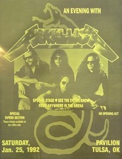 Metallica Poster 1992 Tulsa