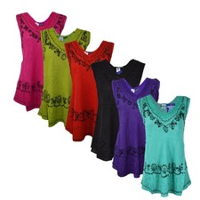 Embroidered Umbrella Vest Top