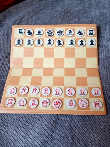 Vintage pocket magnetic chess - vintage,