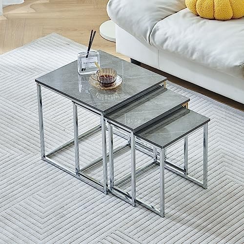Set grey marble nesting - set, 3