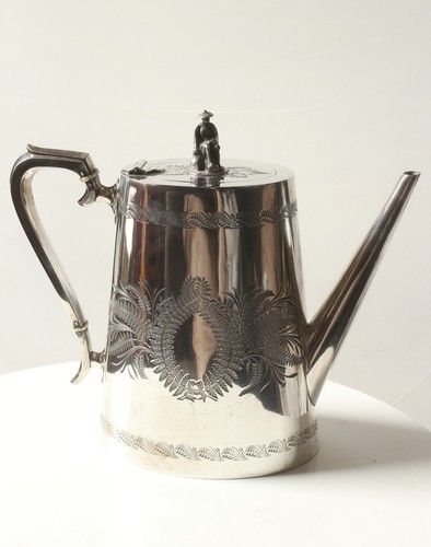 Vintage silver plated teapot - silver,