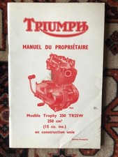 TRIUMPH 250 TROPHY TR235W MANUAL in FRENCH