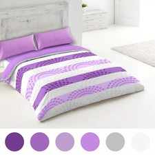 4 Pcs Complete Bedding Set Duvet Cover With Fitted Bed Sheet Single Double King