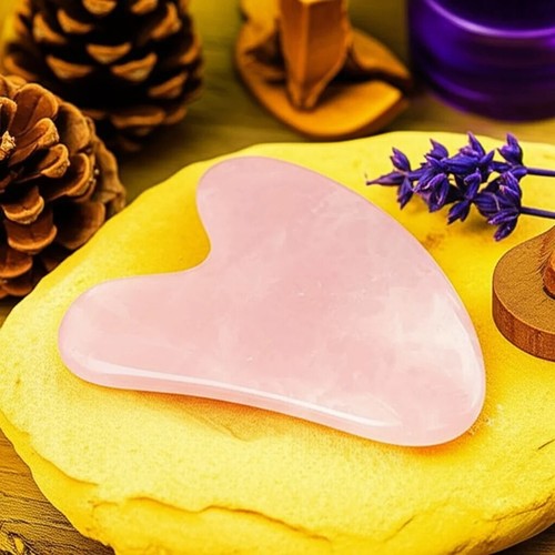 Rose quartz gua sha facial - quartz,