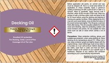 Decking Oil Clear/Matt Protects Wood, Reduces Fading, Enhances Colour UV Guard