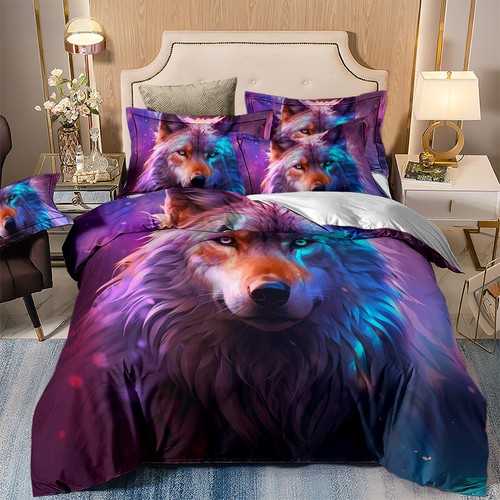 Wolf animals duvet cover set - wolf,