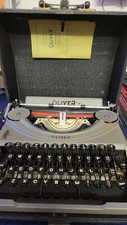 Oliver Type 4 Portable Typewriter  1950s  With Case & Manual 