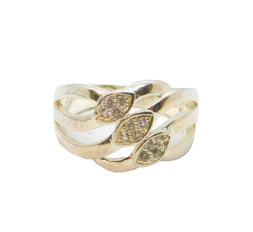 Sterling silver set three - cz,