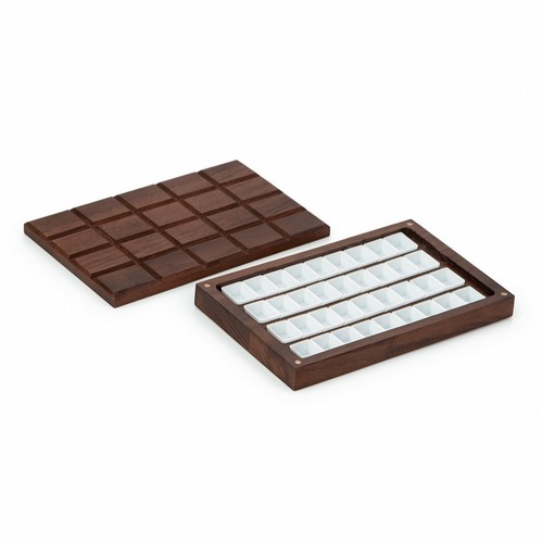 Grid wooden box slimline - wooden,