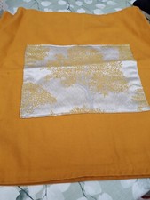 Lovely cushion covers x 3.. 20 ins sq, by Ikea, mustard/silver. VVGC