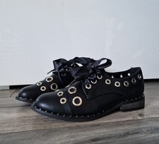 Women black flat brogues - women's,