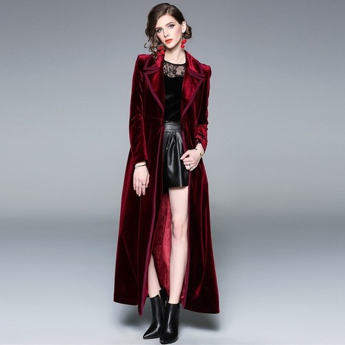 Ladies vintage velvet long - ladies,