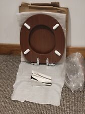 TOILET SEAT AND COVER IN BROWN