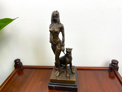 Bronze sculpture cleopatra - bronze,