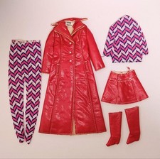 Vintage Francie Doll Outfit #1769 Long On Leather Near Complete 1970s Mod Style