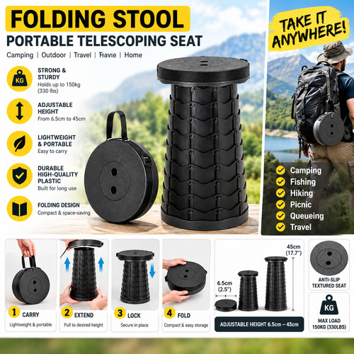 Folding stool portable - folding,