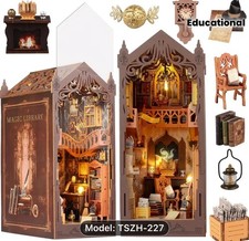 Dolls House kit  magic library ” Craft Kit With Lighting System ￼