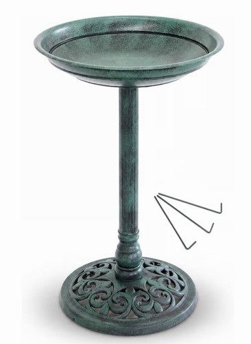 Decorative metal bird - metal, bath