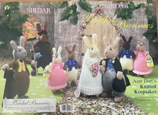 Alan Dart Bridal Bunnies toy KNITTING PATTERN 31cm tall bride groom sweep Sirdar