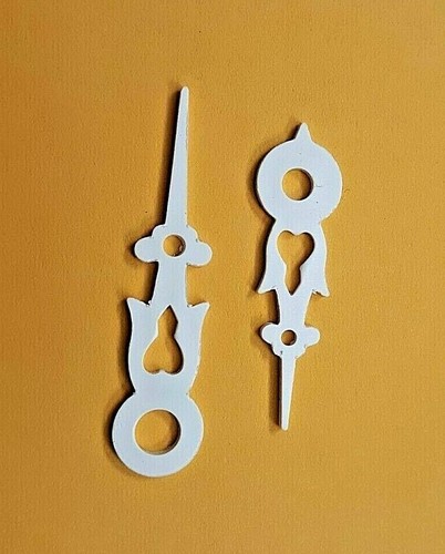Cuckoo clock hands - cuckoo, white