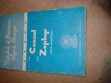 Ford Motor Company Schedule of repair charges Consul Zephyr 1956