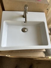 Duravit Veto 0134550000 White Wall Hung Basin 550x470mm Vado Tap And Basin Waste