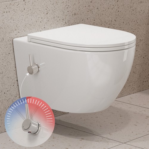 Wall hung shower toilet - hung,