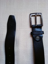 Diesel Black Leather Belt Size L Good Clean Condition 