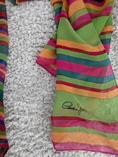 Chiffon vintage Cornelia James scarf 25" X 65" 