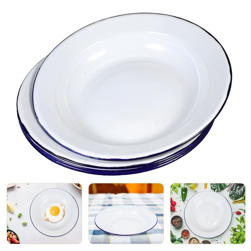 4pcs sturdy enamel plates - sturdy,