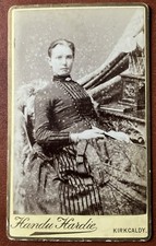 KIRKCALDY, FIFE. SEATED WOMAN. CDV by HANDU HARDIE, c1880s. Good condition. 