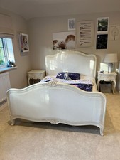 Antique French Style King Size Bed & Mattress