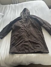 OSKA Brown Oversize Coat Size 2 14-16 Removable Wool Blend Lining Pockets Hood