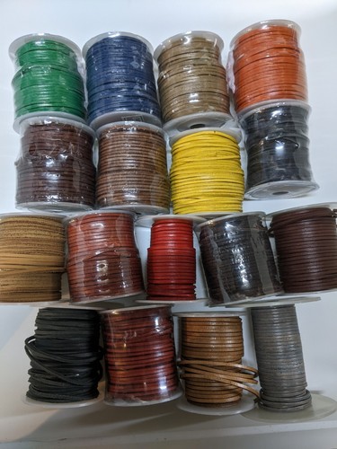 Real square leather cord 2mm - leather,