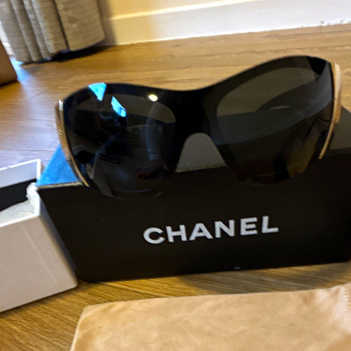 Chanel oversized black plastic - chanel,