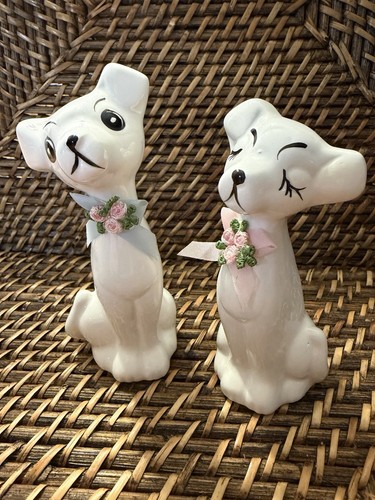 Vtg mcm ceramic dogs - vtg,