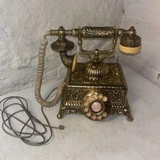 Vintage Onyx Brass Rotary