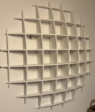 Sphere Wall Mounted  Floating Shelf Organiser MDF white