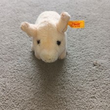 Steiff Pig Piglet With Red Bow Tie