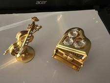 CRYSTAL TEMPTATIONS SWAROVSKI 24K GOLD GRAND PIANO & VIOLIN