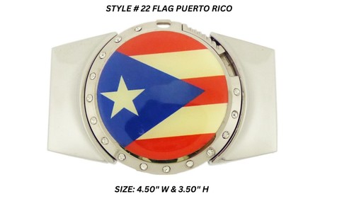 Puerto rico flag belt - flag, buckle