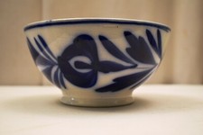 Antique Spongeware Flow Blue